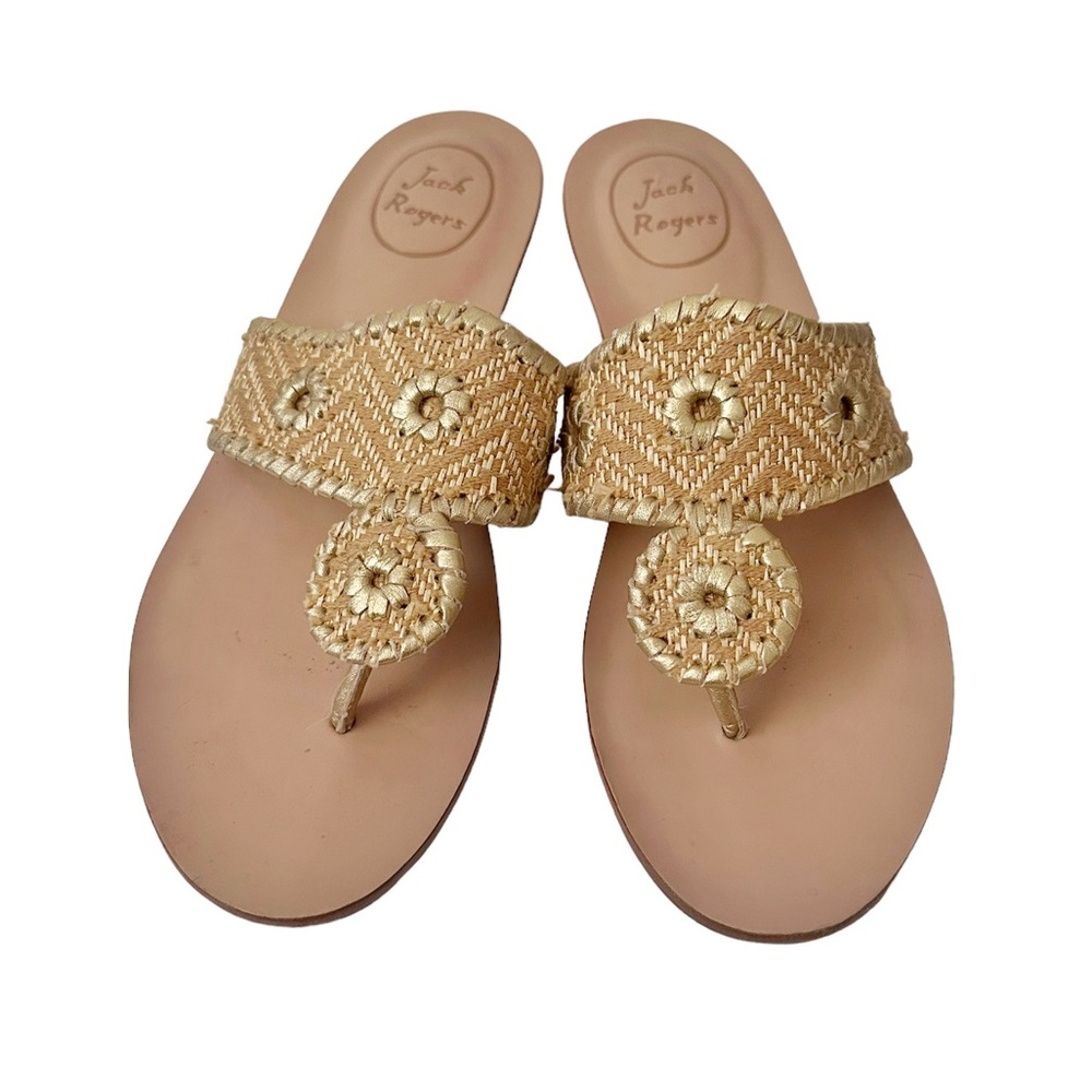 Jack Rogers Capri Raffia Demi Wedge Sandals